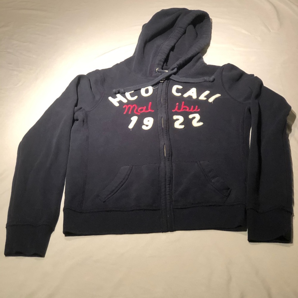 Hollister logo zipper hoodie